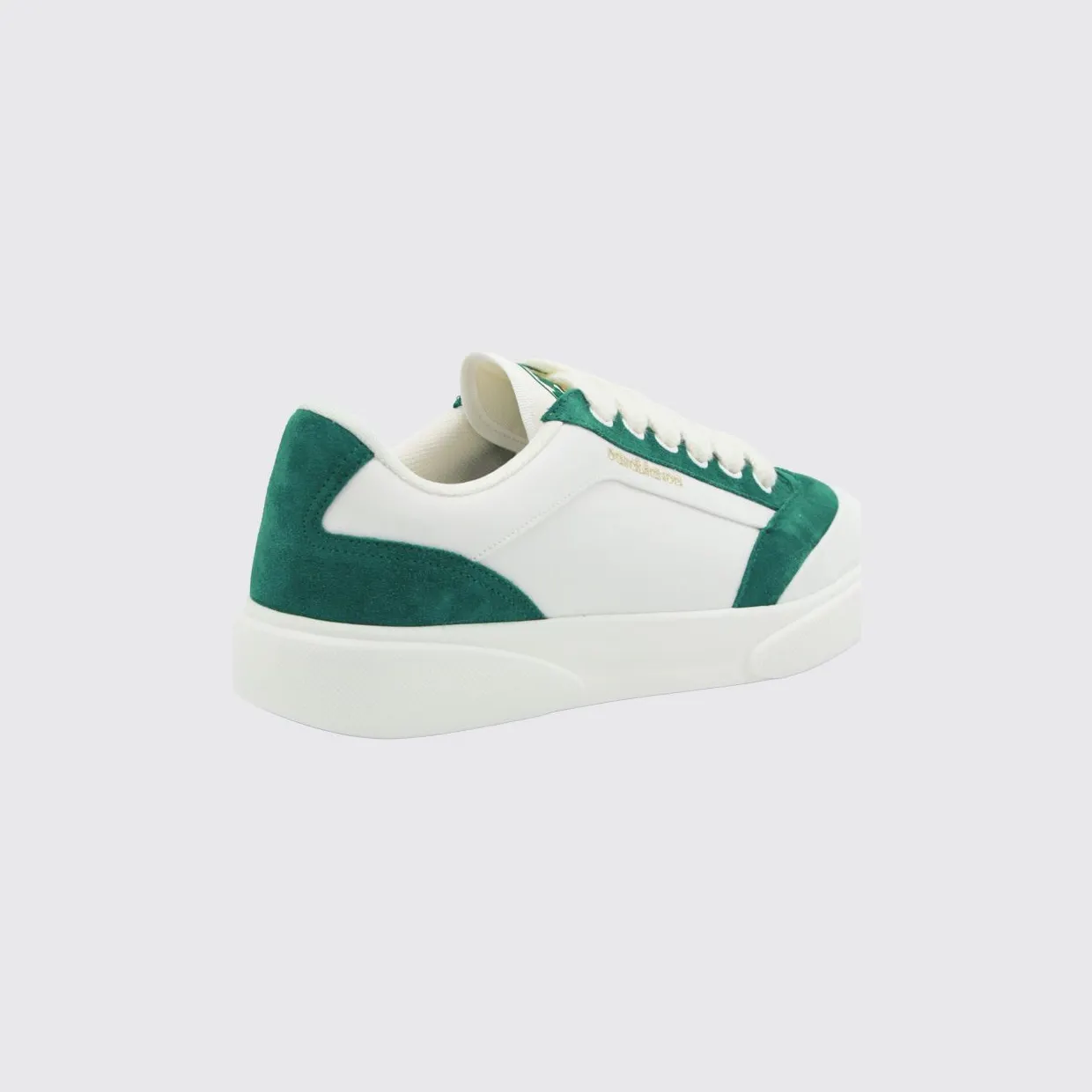 Casablanca Bicolor Leather and Fabric Sneakers with Round Toe White (APF26SNK02502M) (2)
