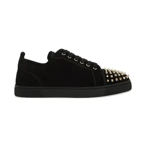 Christian Louboutin Louis Junior Spikes Black Suede (3240078B077)