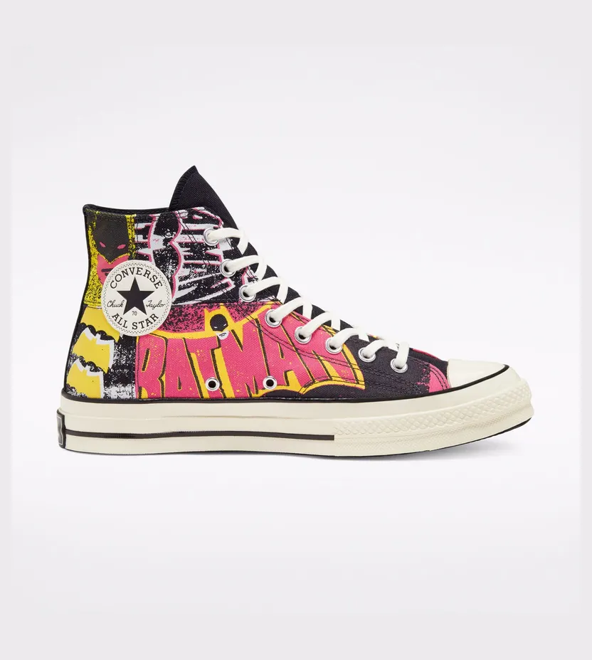 Converse Batman x Chuck 70 High ’80th Anniversary – Black’ Black/Hot Pink/Egret (167317C)