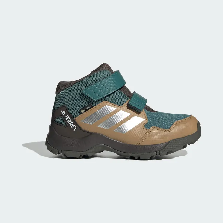 adidas Terrex Skychaser Mid Gore-tex Hiking Shoes Kids “Preloved Teal / Matte Silver / Cardboard” (JS2092)