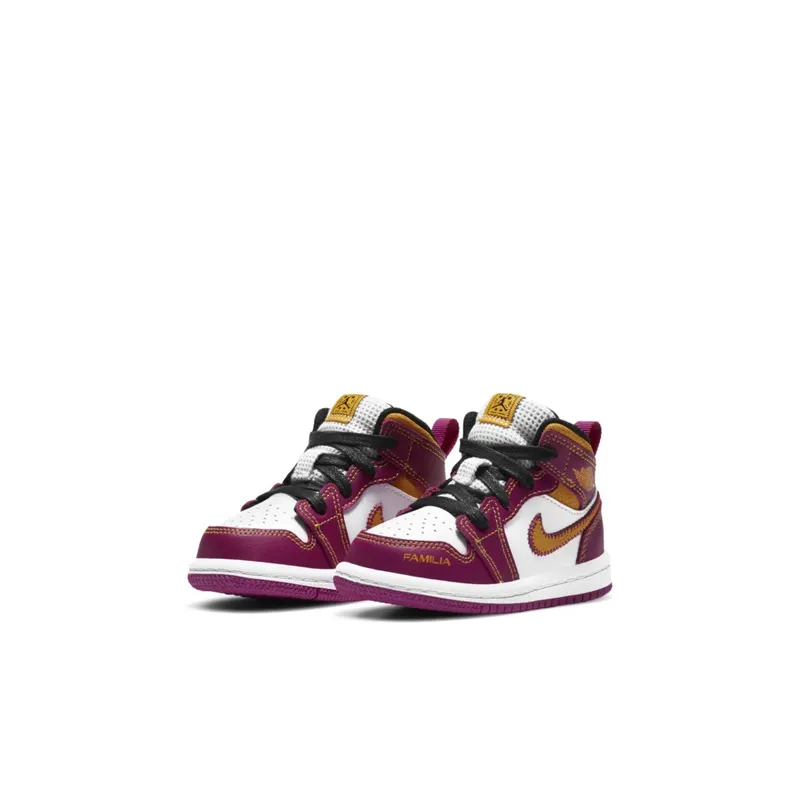 Air Jordan 1 Mid TD Dia de Muertos White/Cactus Flower/Black/University Gold (DC0501-100)