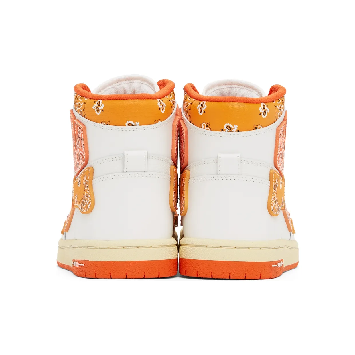 AMIRI White & Orange Skel Top Hi Bandana Sneakers (PS22MFS016-665) (4)