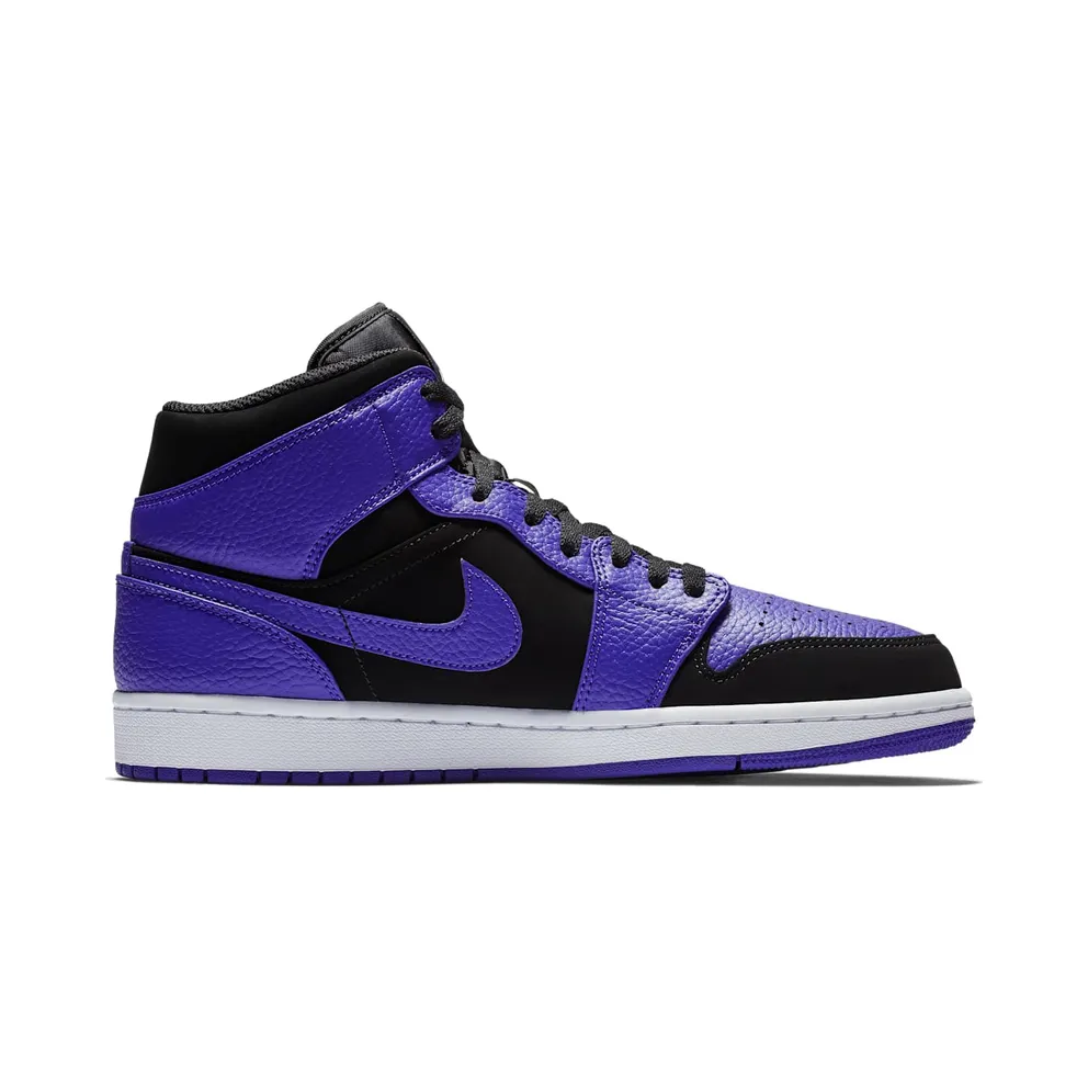 Jordan 1 Mid Black Dark Concord Black/Dark Concord-White (554724-051)