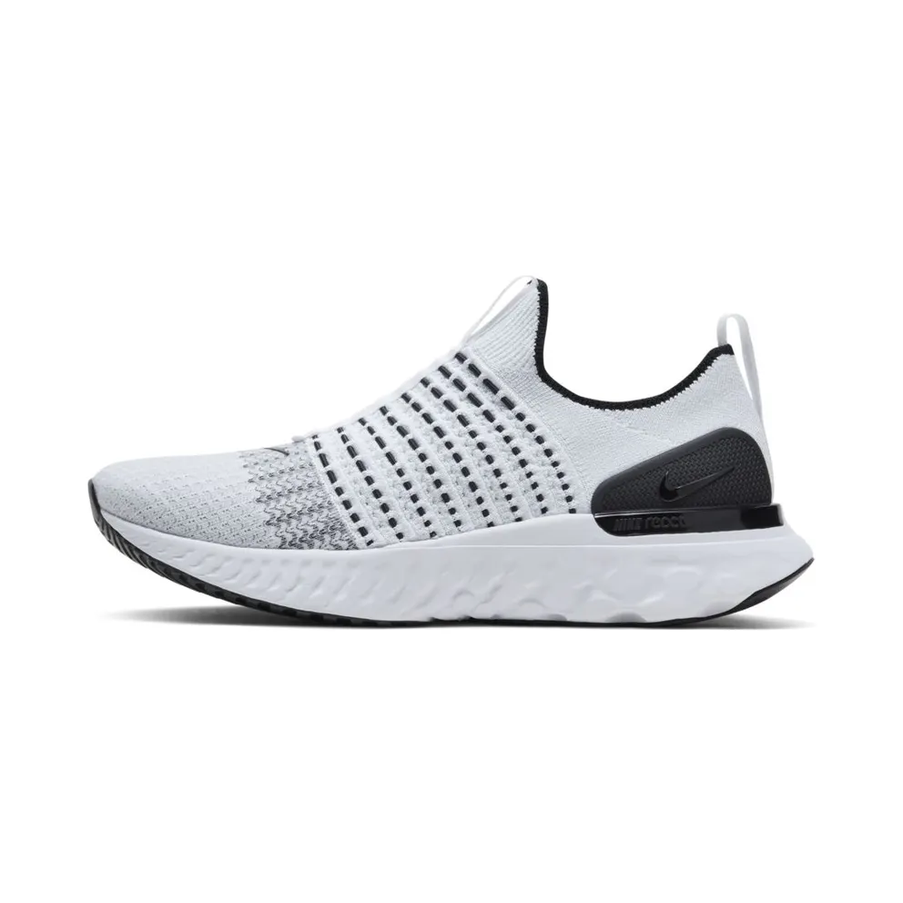Nike React Phantom Run Flyknit 2 White Black White/White-Black-Pure-Platinum (CJ0277-100)