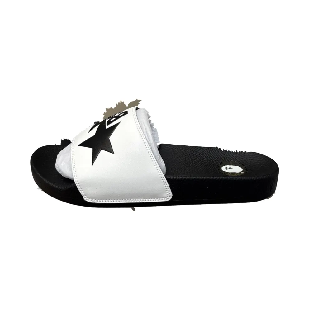 Bape Sta Logo Slides “White” (BAPE076)