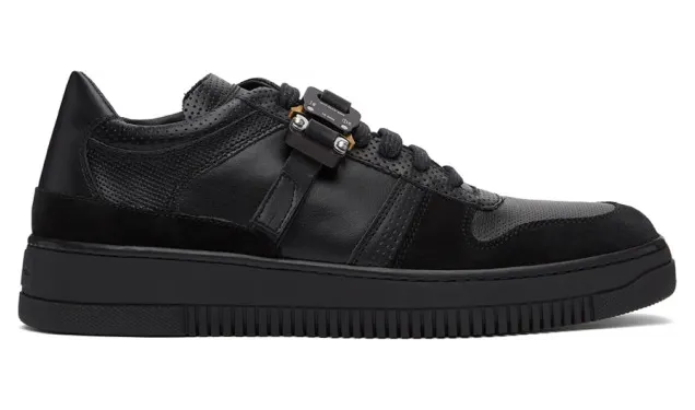 1017 ALYX 9SM Black Leather Buckle Sneakers (AAUSN0022LE02.S21S)