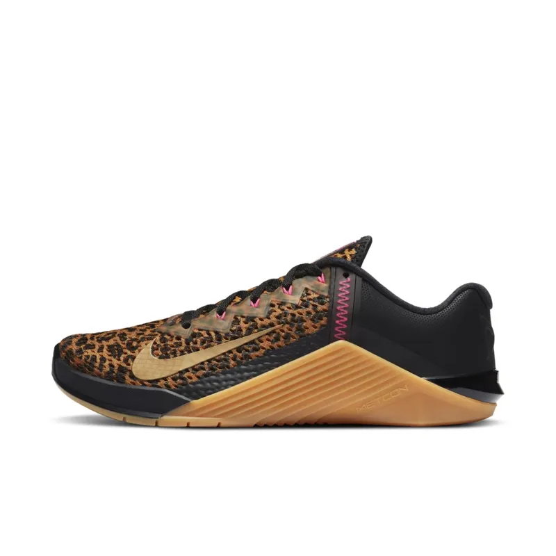 Nike Metcon 6 Cheetah (W) Black/Chutney-Gum Medium Brown-Metallic Gold (AT3160-096)