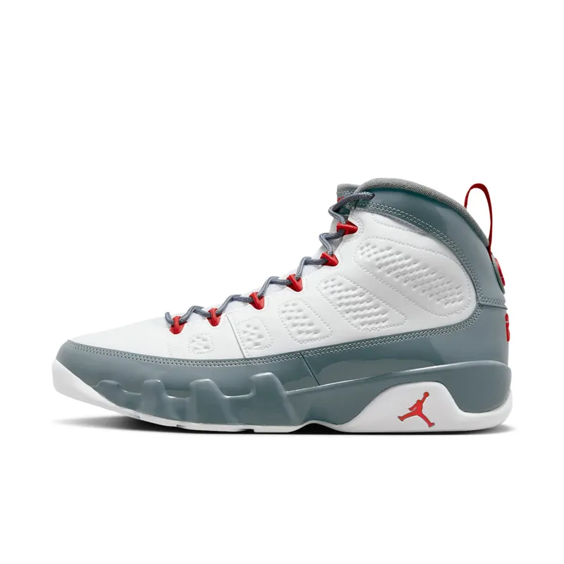 Air Jordan 9 Retro White/Cool Grey/Fire Red (CT8019-162)