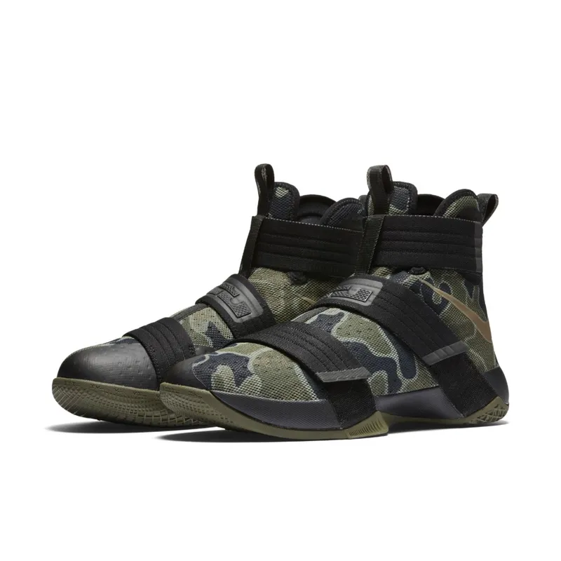 Nike LeBron Zoom Soldier 10 SFG Camo Black/Medium Olive Green-Green Bamboo (844378-022)