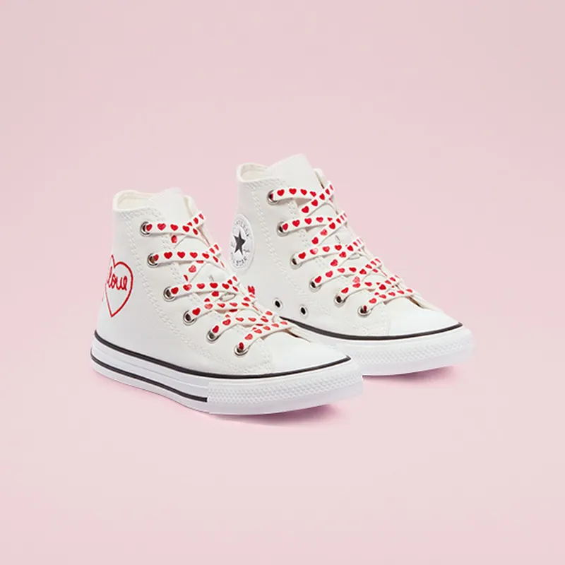 Converse Valentine’s Day Chuck Taylor All Star High Top Vintage White/university Red (671125C)