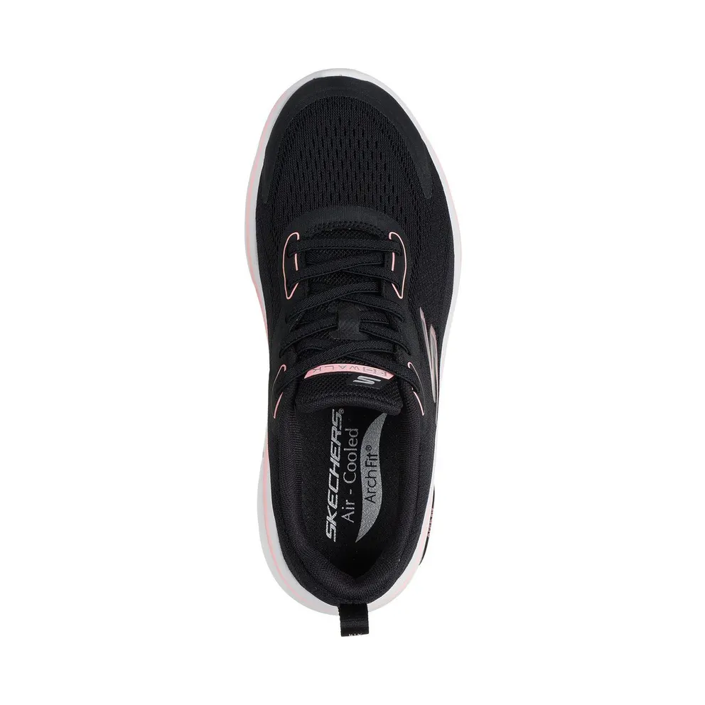 Skechers GO Walk Arch Fit 2.0 “Cassy Sneaker Black / Pink” (125346BKPK)