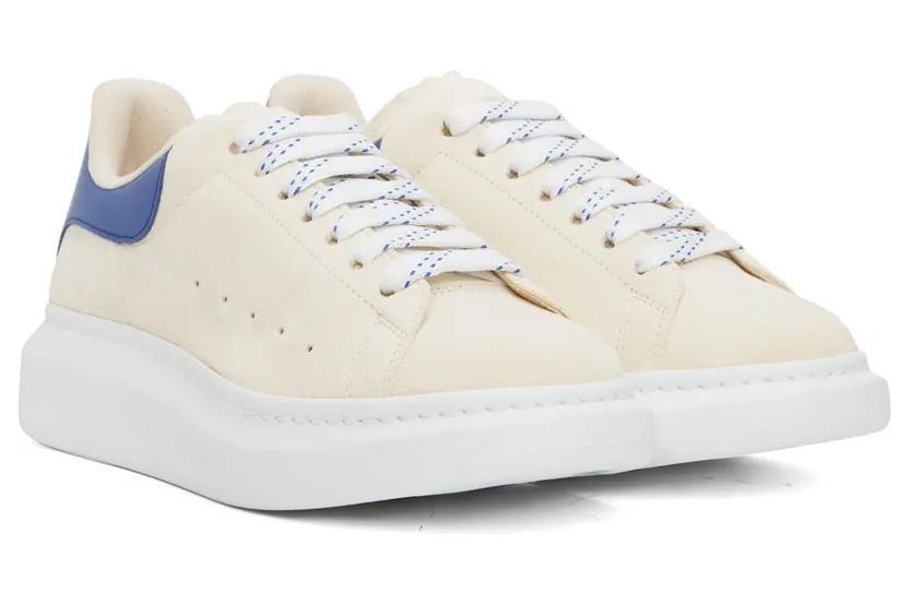 Alexander McQueen Off-White Oversized Sneaker 7712 VANILLA/COBALT (688520WIA5E) (4)