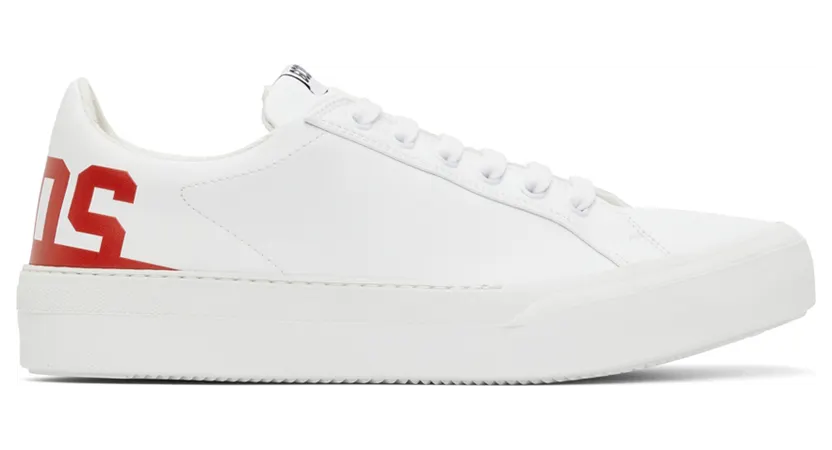 GCDS White Eco Bucket Sneakers (SS22M460020)