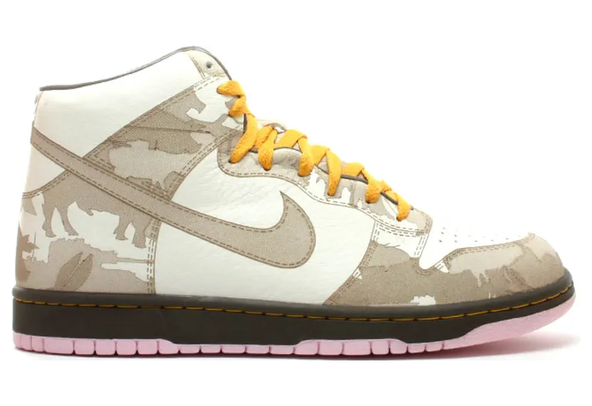 Nike Dunk High 1 Piece White Khaki Pink Ice