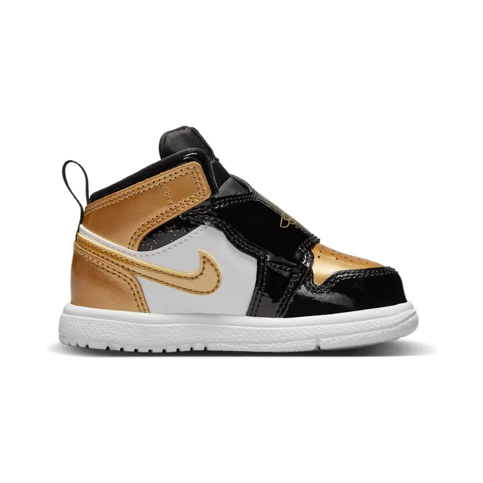 Sky Jordan 1 Mid Black Metallic Gold White (DV6068-071)