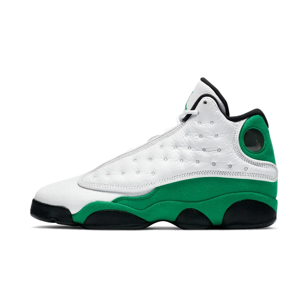 Jordan 13 Retro White Lucky Green (GS) White/White-Lucky Green-Black (DB6536-113)