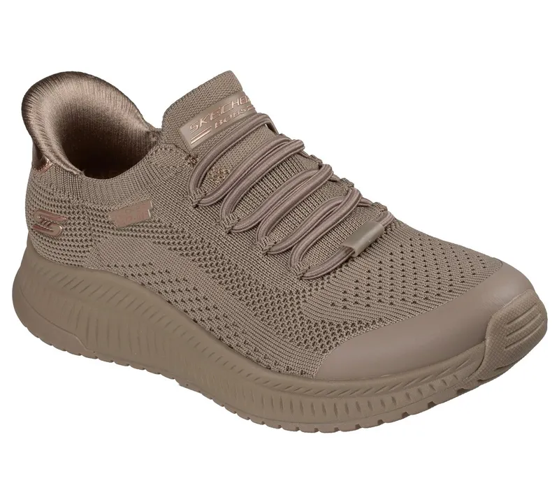Skechers Slip-ins: BOBS Squad 4 – Dire Step Sneaker Donker Taupe