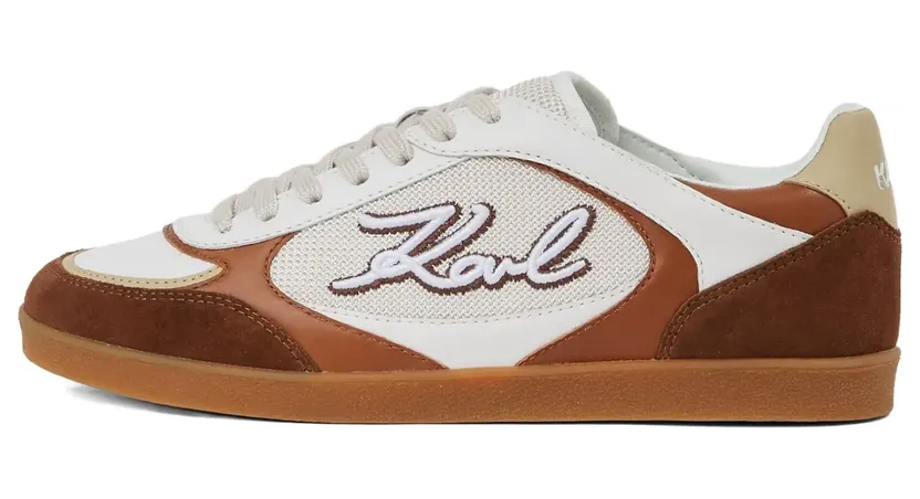 Karl Lagerfeld Kandidate Signia sneakers met borduurwerk – Bruin (KLL63816157)