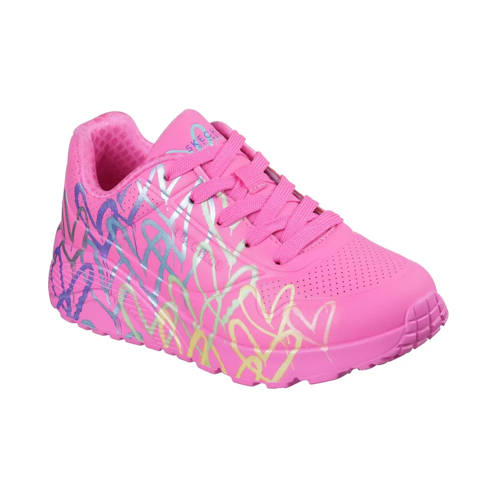 Skechers JGoldcrown: UNO Lite – Metallic Joy Sneaker Heet Pink