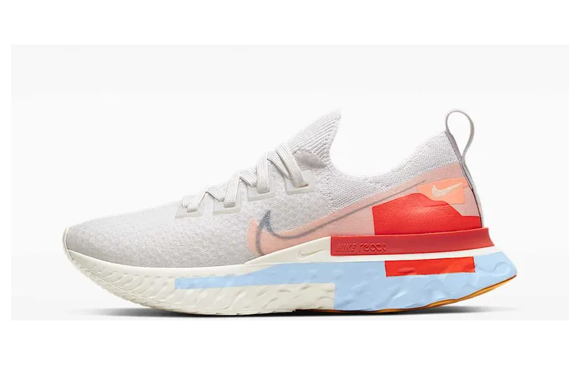 Nike React Infinity Run FK PRM “Platinum Tint / Psychic Blue / Team Orange / Washed Coral” (CU0430-001)