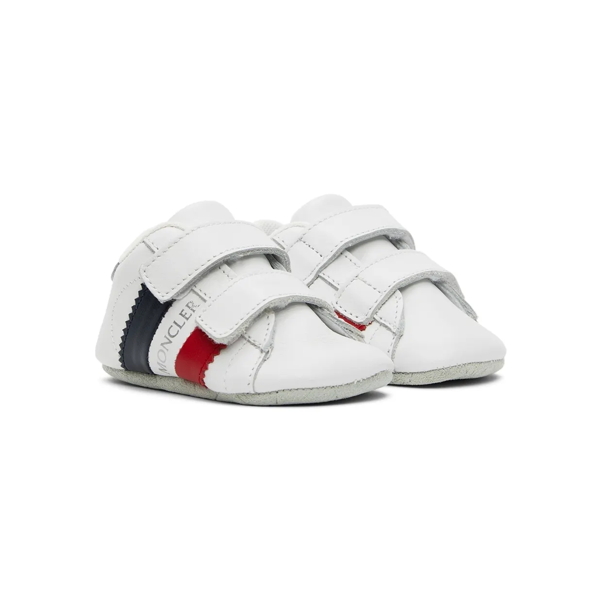 Moncler Enfant Baby White Stripe Sneakers (H19514M7000001AD1) (4)