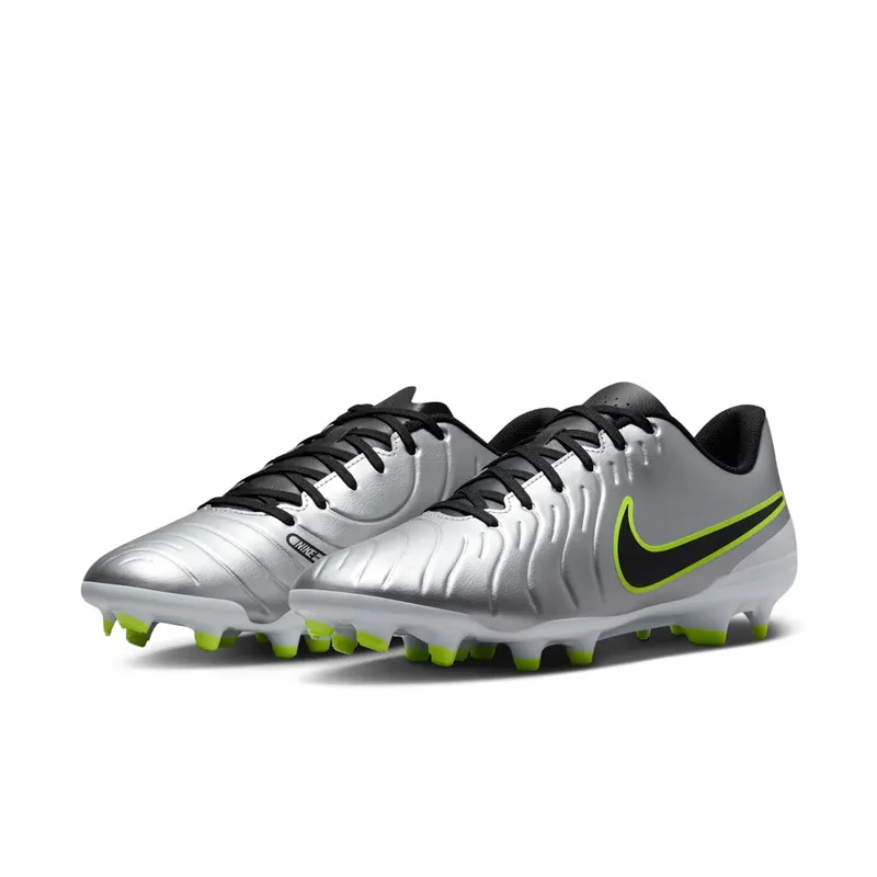Nike Tiempo Legend 10 Club MG Metallic Silver Volt Black (DV4344-001)