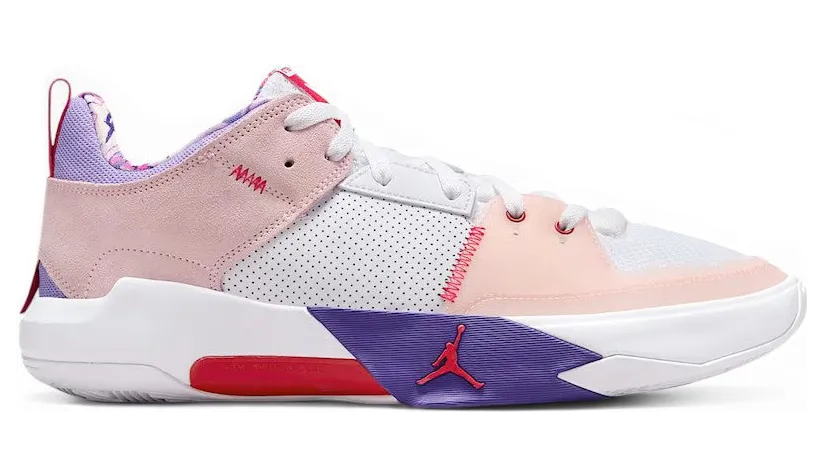 Jordan One Take 5 PF White Arctic Punch Purple Pulse University Red (Solid Outsole) (FQ3101-100)