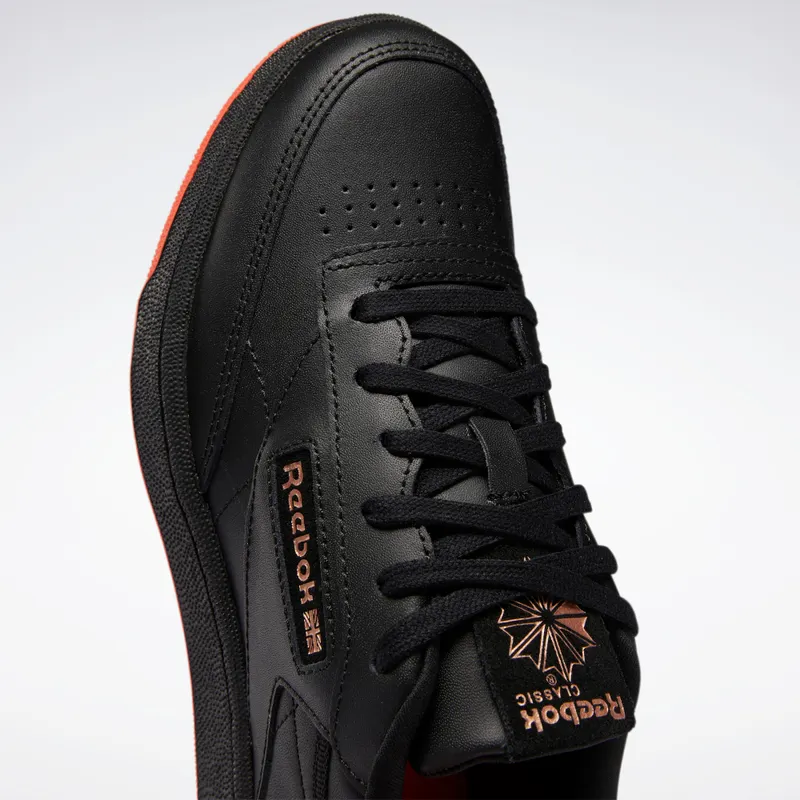 Reebok Cardi Coated Club C Shoes Core Black / Vector Red / Rose Gold