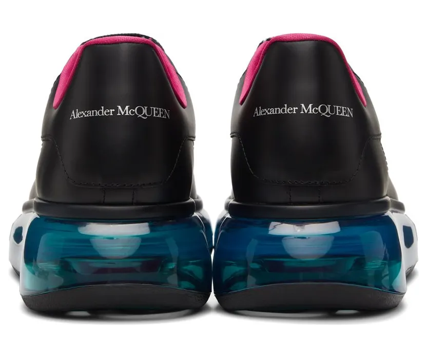 Alexander McQueen Black & Blue Clear Sole Oversized Sneakers (662657WHYBY) (4)