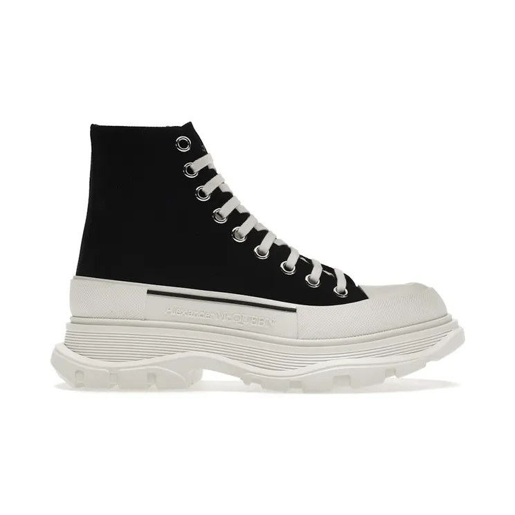 Alexander McQueen Tread Slick Lace Up Boot Black White (604254W4MV21070)