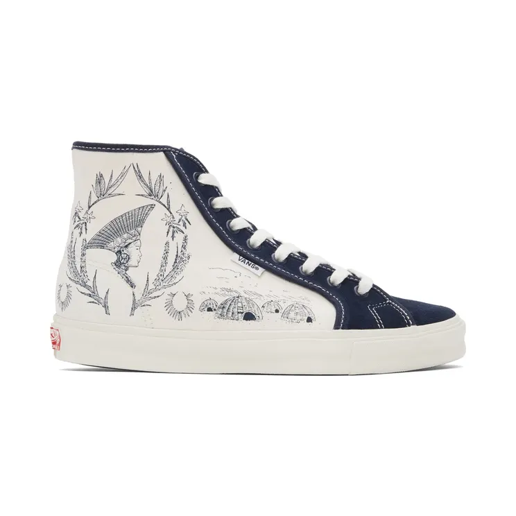 Vans Blue & White Sarah Andelman Edition OG Style 24 Sneakers (VN0000S8DTQ1)