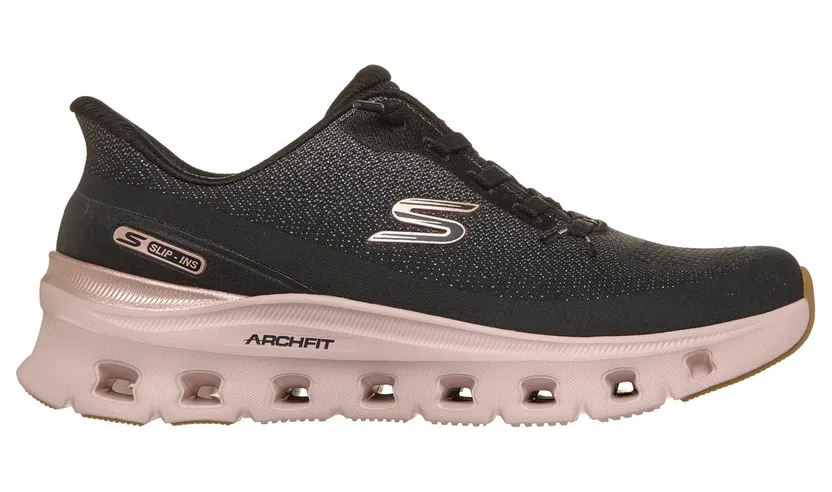 Skechers Slip-ins: Arch Fit Glide-Step Pro – Golden Pace Slip-On Sneaker Zwart/Roos Goud