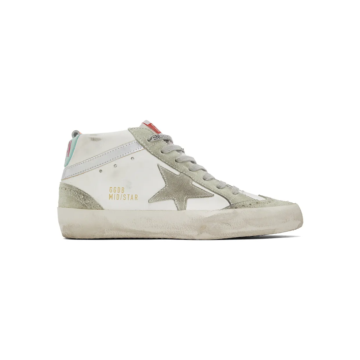 Golden Goose SSENSE Exclusive White & Gray Mid Star Classic Sneakers (F00122.F001089.10491)