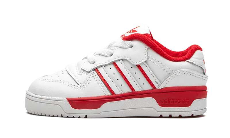 Adidas Rivalry Low I “Cloud White / Cloud White / Scarlet” (EE5947)