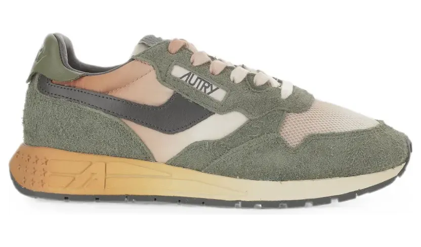 Autry Reelwind low-top sneakers met suède vlakken – Groen (WWLMDI02)
