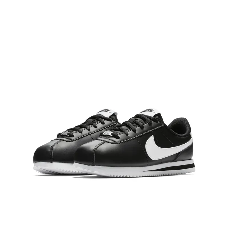 Nike Cortez Basic Leather Black White (GS) Black/White (904764-001)