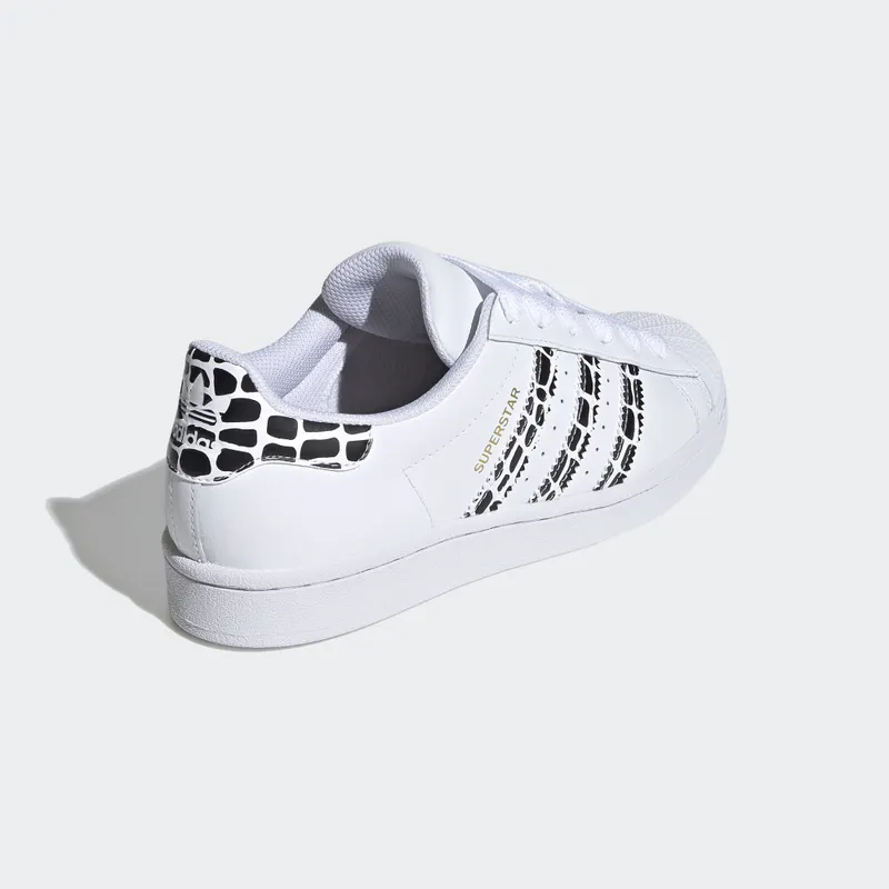 adidas Superstar White Leopard Stripes (W) Cloud White/Gold Metallic/Core Black (FV3452)