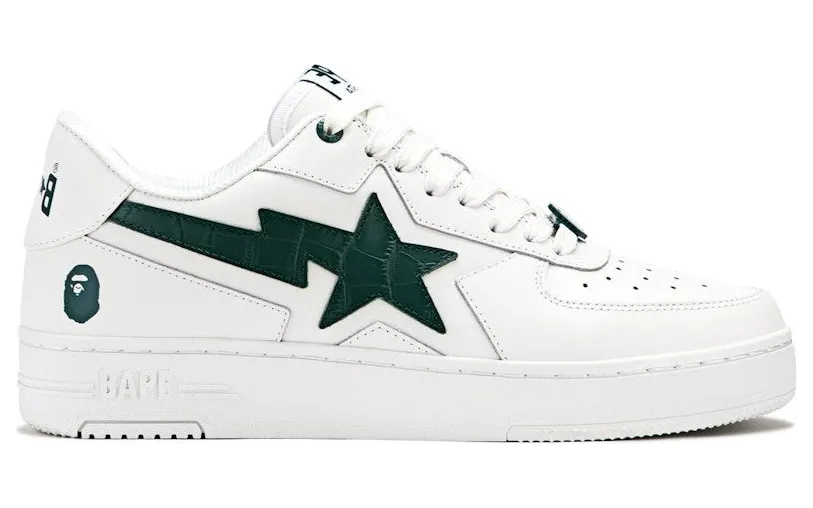A Bathing Ape Sta Icon #1 White Green Croc (1L30-191-306-GRN)