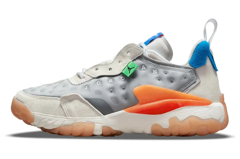 Jordan Delta 2 Grey “”Light Smoke Grey / Total Orange-light Photo Blue-white”” (CV8121004)