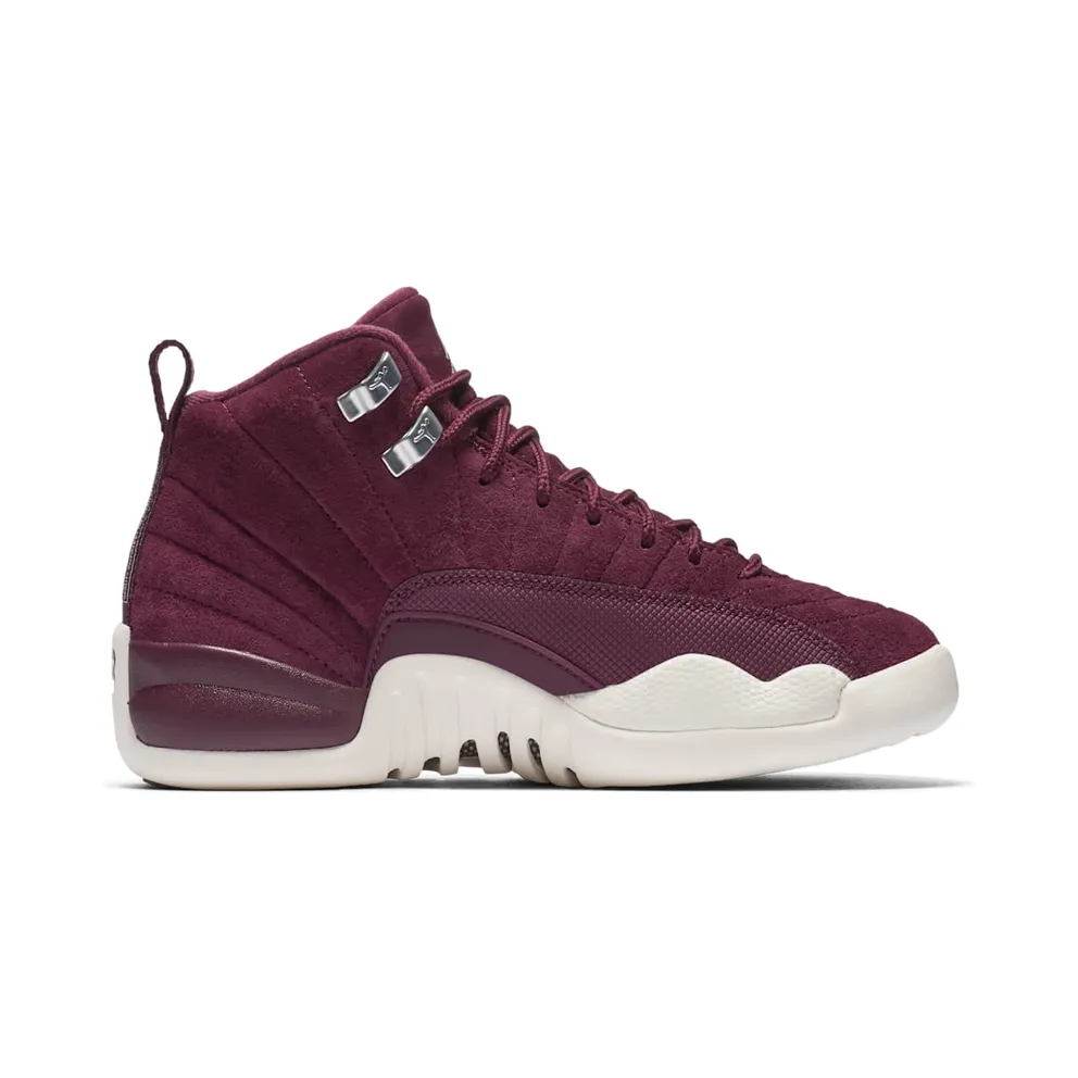 Jordan 12 Retro Bordeaux (GS) Bordeaux/Sail-Metallic Silver (153265-617)