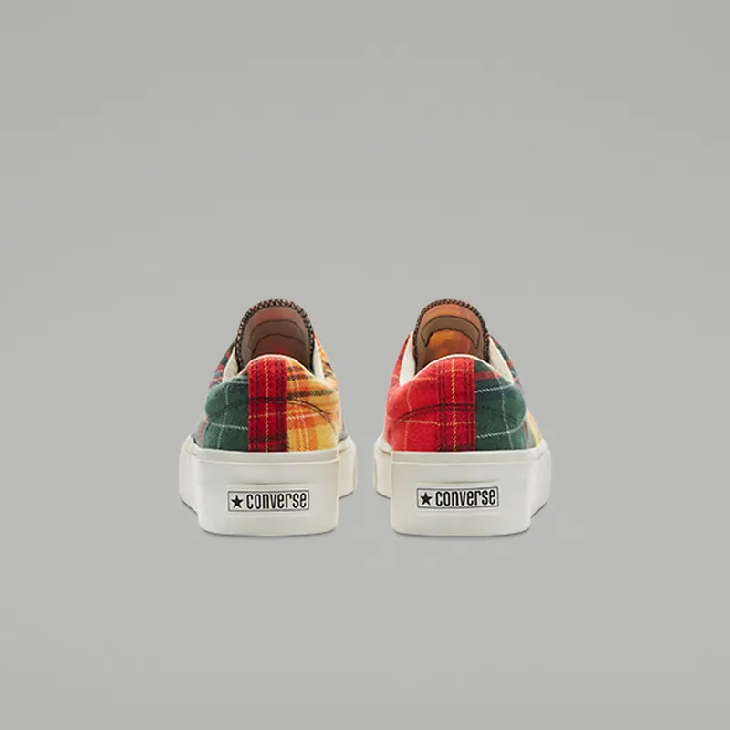 Converse Skid Grip Ox Twisted Plaid Egret/Multi-Egret (169218C)