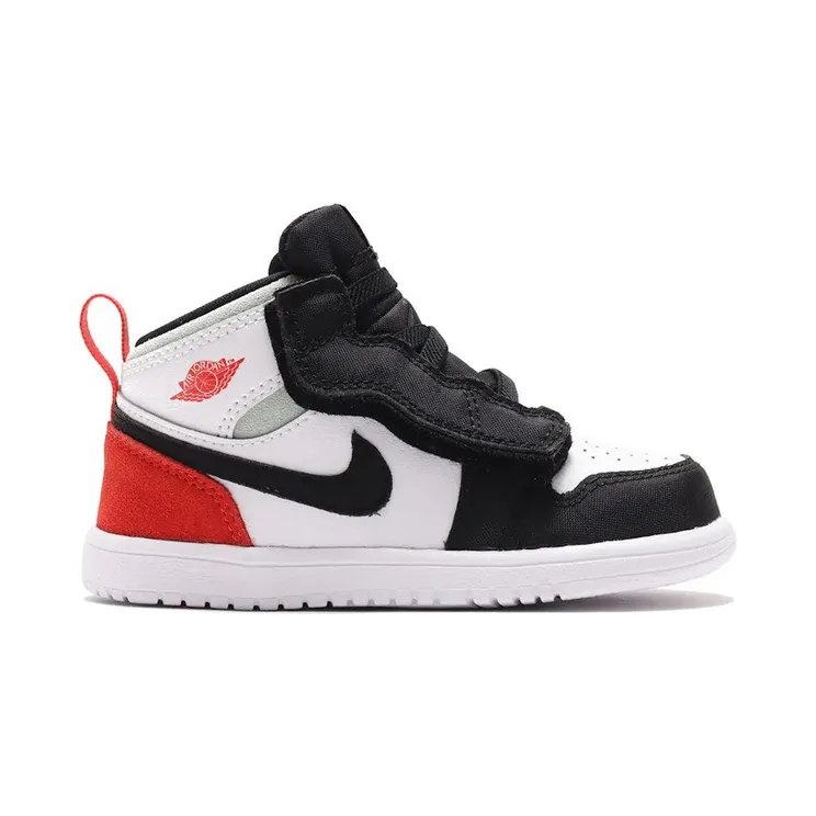 Jordan 1 Mid Alt White Black Red Spruce (AR6352-100)