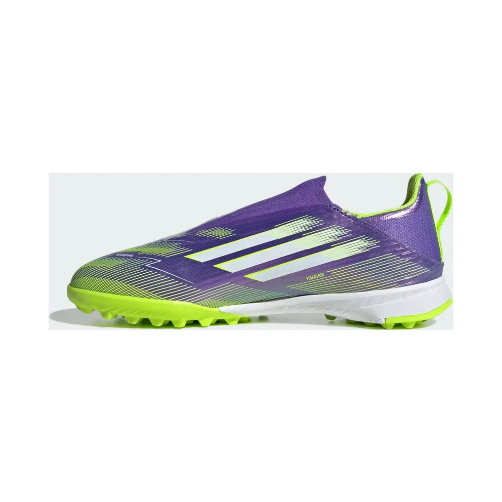 adidas F50 League Laceless TF Purple Rush Cloud White Lucid Lemon (JI0010)