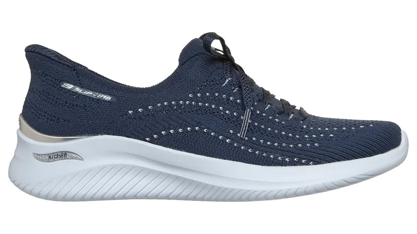 Skechers Slip-ins Martha Stewart: Arch Fit Ultra Flex 3.0 – Metallic Grace Sneaker Marine