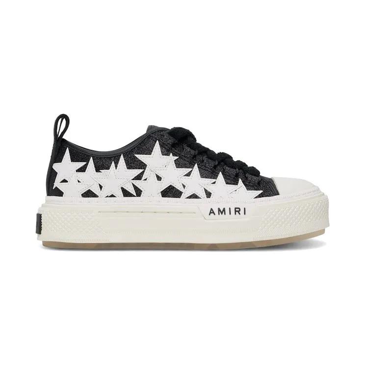AMIRI Stars Court Low Black Glitter White (AWFOSR1106-001)