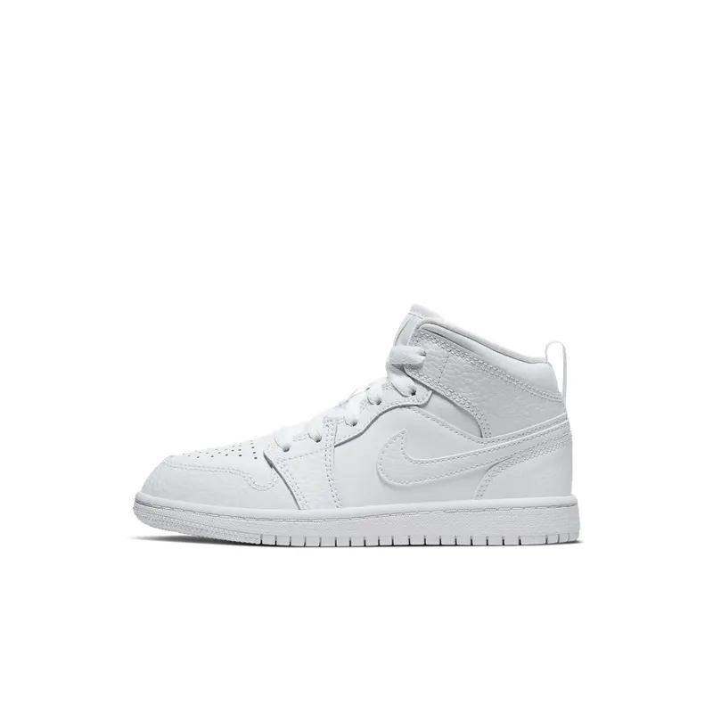Jordan 1 Mid Younger Kids’ White (640734-130)