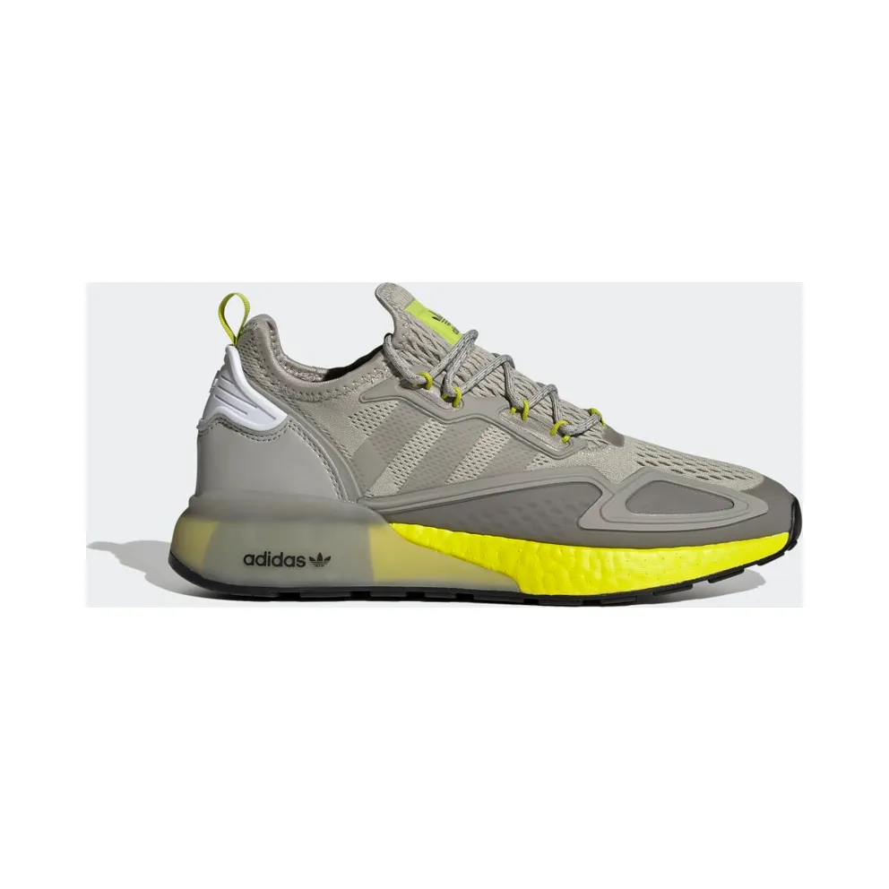 adidas ZX 2K Boost Schuh Metal Grey / Cloud White / Acid Buzz (FY2002)