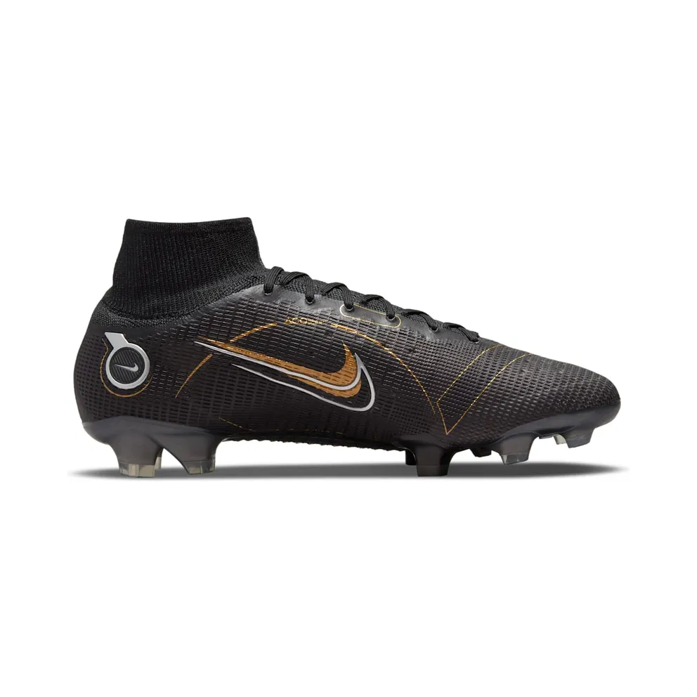 Nike Mercurial Superfly 8 FG Black Metallic Silver Gold (DJ2839-007)