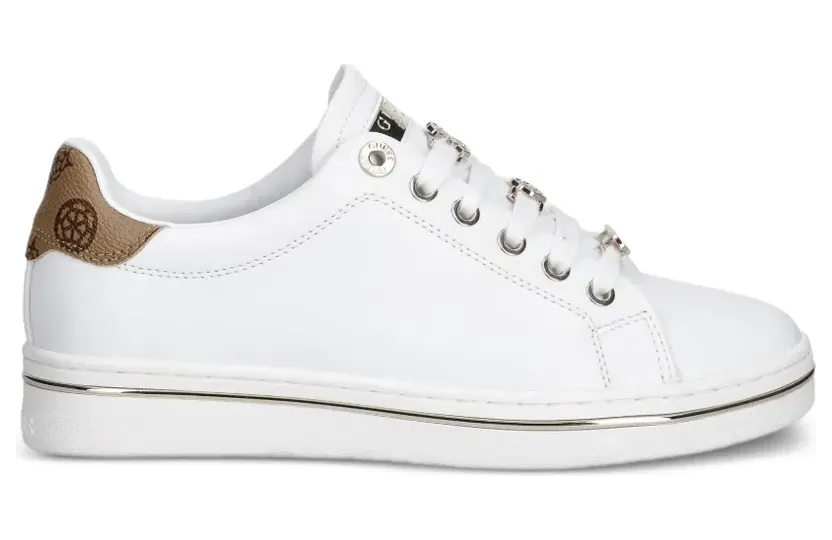 GUESS USA logo-plaque lace-up sneakers – Wit (FLTSTSELE12)