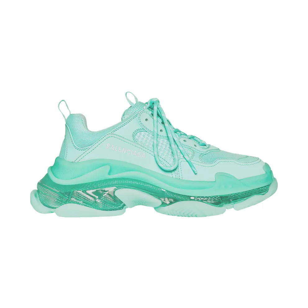 Balenciaga Triple S Clear Sole Green (W) (544351W2GA14500)